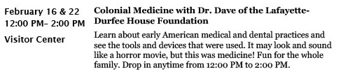 Colonial Medicine with Dr. Dave of the Lafayette-Durfee House Foundation